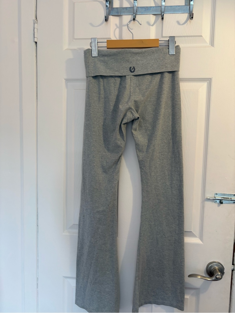 PINK/ Victoria secret Gray Fold-Over Waist Flare Yoga Pants - Picture 2 of 6
